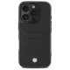 BMW iPhone 16 Pro Max ādas vāciņš Sign Leather Cardslot, melns