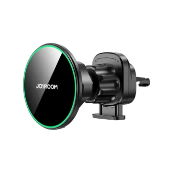 Joyroom JR-ZS412 auto turētājs ar Qi2 15W lādētāju, ventilācijas restei, melns