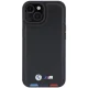 Apple iPhone 15 6,1\" BMW Leather Stamp Tricolor Case Cover (BMHCP15S22PTDK), Black | Чехол Кейс Бампер...