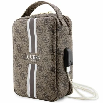 Сумка-органайзер Guess 4G Printed Stripes, коричневая