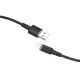 Acefast USB uz Lightning kabelis 1.2m, 2.4A, Melns
