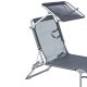 Adjustable Garden Sun Lounger with Canopy MultiGarden, Grey
