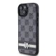 DKNY iPhone 15 / 14 / 13 vāciņš Leather Checkered Mono Pattern, melns