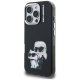 Karl Lagerfeld IML Aquarelle Karl & Choupette & Logo vāciņš iPhone 16 Pro Max tālrunim – melns | Phone Case Cover