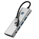 USB-C концентратор 9в1 Tech-Protect HB04 HDMI 4K 60Hz PD 100W, серый