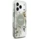 Зелёный чехол Guess IML Flower & Tonal Circle MagSafe для iPhone 18 Pro Max / 17 Pro Max