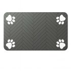 Non-Slip Waterproof Pet Food Mat for Dogs and Cats 30x50cm, Grey