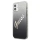 Чехол Guess для iPhone 12 mini Glitter Gradient Script, черный
