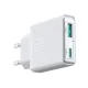 Joyroom JR-TCF14 20W USB-A USB-C īpaši plāns lādētājs - balts