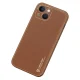 Чехол Dux Ducis Yolo для iPhone 14 Plus, экокожа, коричневый
