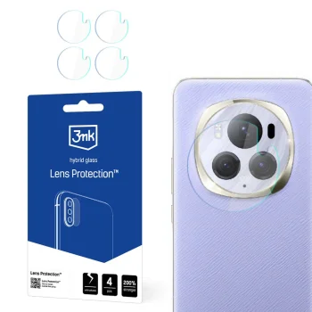 Honor Magic 6 Aizmugurējās Kameras Aizsargstikls, 4 gab. | 3MK Lens Protection Back Camera Tempered Glass Protector