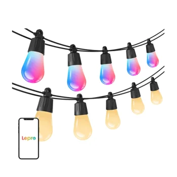 Умная уличная гирлянда Lepro ZB1-15 Wi-Fi RGB+IC, 15 м