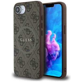 Guess 4G Ring Classic Logo MagSafe vāciņš Apple iPhone 16e, Brūns