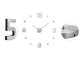 3D Stylish wall clock DIY 130cm, Silver