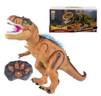 Radiovadāms dinozaurs T-Rex robots ar LED gaismām un skaņu