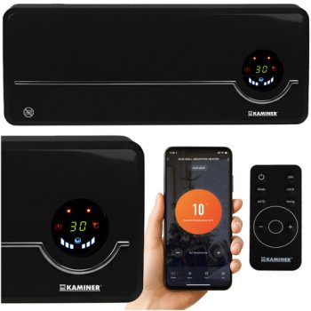 Kaminer Airo 2000W elektriskais gaisa aizkars ar WiFi un pulti