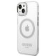 Guess Metal Outline MagSafe Case for iPhone 14 Plus - Silver
