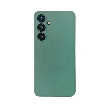 Чехол Wozinsky для Samsung Galaxy S24 FE Liquid Silicone Case MagSafe, зеленый