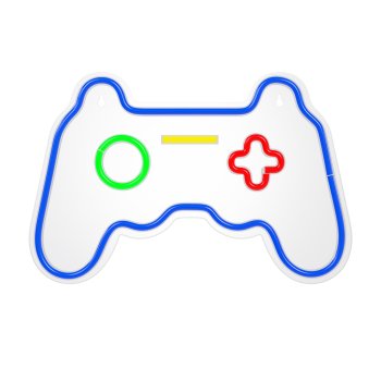 Gamepad Neona Zīme LED Sienas Dekors Spēļu Istabai, USB, Daudzkrāsains