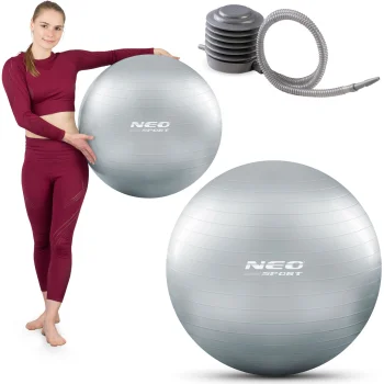 Гимнастический мяч Neo-Sport 65 см NS-951, серебристый