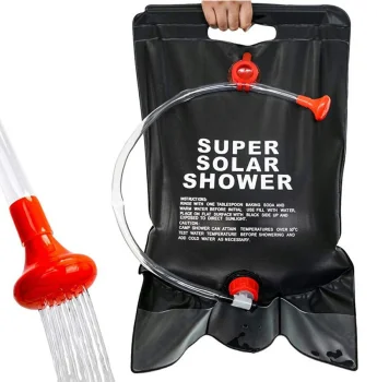 Solar Camping Shower 20L, Black