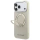 Karl Lagerfeld Ring Stand 360 vāciņš iPhone 18 Pro / 17 Pro, bēšs