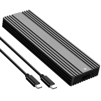 M.2 NVMe / NGFF SSD External Enclosure USB 3.2 Type-C, Black