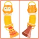 Bērnu Mazs Akardeons Mūzikas Instruments ar apgaismojumu, pūce | Children\'s Small Accordion