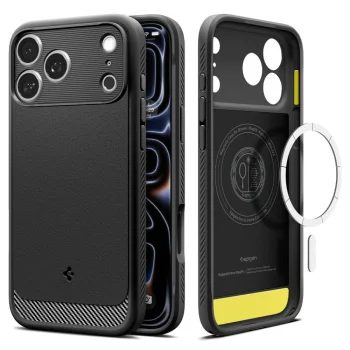 Чехол Spigen для iPhone 17 Pro Rugged Armor Mag Magsafe, черный