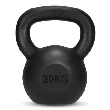 4Fizjo Cast Iron Kettlebell 20 kg, Black