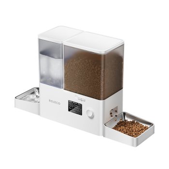 Rojeco 2-in-1 Automatic Pet Feeder & Water Fountain 5L/3.5L White