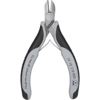 KNIPEX Electronics Diagonal Cutter 77 12 115 ESD, 115 mm