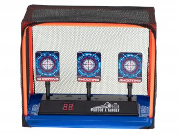 Elektroniskais Trīskāršais Mērķis Šaušanai ar NERF | Electric Scoring Auto Reset Shooting Digital Target