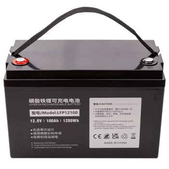Литий-железо-фосфатный аккумулятор LiFePO4 12.8V, 100Ah, 1280Wh, черный