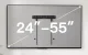 Настенное крепление для ТВ Perlegear PGMT7 24-55\", черное