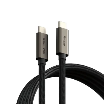 Кабель Ringke USB-C 3.2 Gen 240W PD3.1, 200см, черный