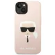 Karl Lagerfeld Silicone Karl\'s Head MagSafe vāciņš iPhone 14 Plus / 15 Plus - Rozā