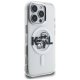 Karl Lagerfeld IML Glitter Karl & Choupette MagSafe vāciņš iPhone 16 Pro Max, Caurspīdīgs