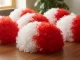 Sports Fan Afro Wig Curly Headwear for Matches, Red and White