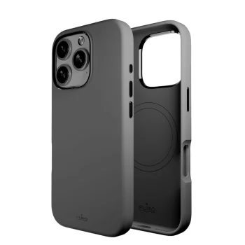 Силиконовый чехол Puro Icon Mag Pro MagSafe для iPhone 16 Pro, темно-серый