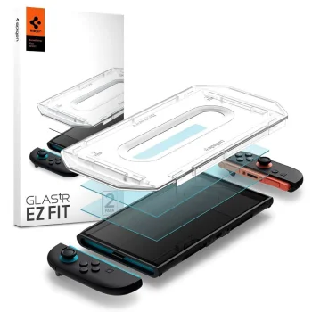 Spigen Glas.TR EZ Fit aizsargstikls priekš Nintendo Switch 2, 2 gab., caurspīdīgs