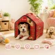 Saliekama mājiņa-gultiņa suņiem un kaķiem, izmērs XL, sarkana