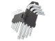 Allen and Torx Key Set 1.5-10mm, 9 pcs, Silver