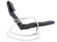 Modernhome Rocking Chair with Adjustable Footrest, White Frame