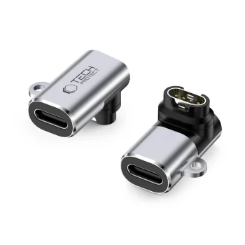 Угловой адаптер USB-C для часов Garmin Tech-Protect Ultraboost, серый