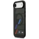 Чехол BMW M IML Metal Buttons Tricolor Lines MagSafe для iPhone Air, черный