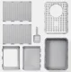 Covered Cat Litter Box with Pull-Out Drawer and Scoop, Grey
