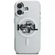Чехол Karl Lagerfeld IML Glitter Karl & Choupette Sketch Logo MagSafe для iPhone 16, прозрачный