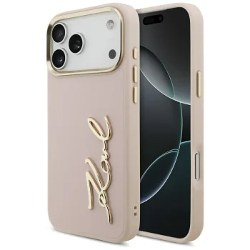 Чехол Karl Lagerfeld Karl Script Logo для iPhone 17 Pro Max, розовый