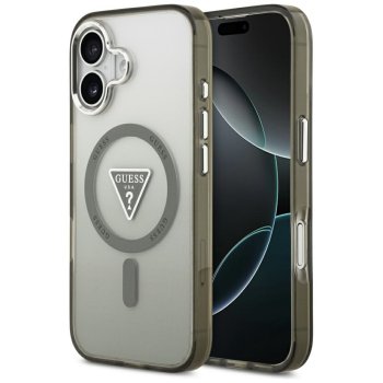 Чехол Guess IML Gradient Triangle Logo MagSafe для iPhone 17 — оливковый